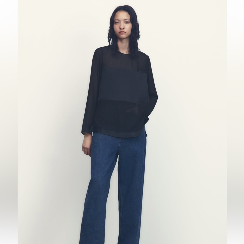 NEW Zara sheer top blouse